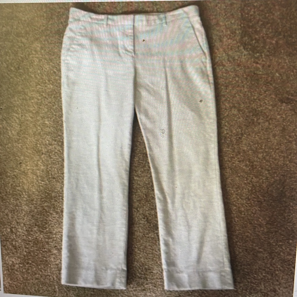 GAP tailored capri beige pants 8R stretch